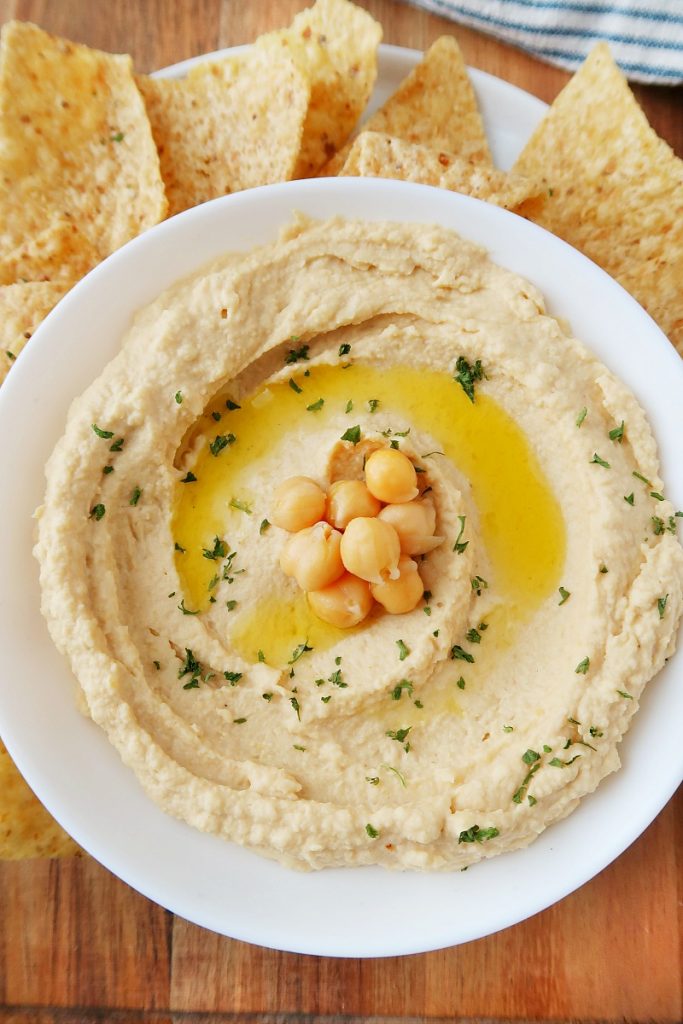 Hummus with chips.